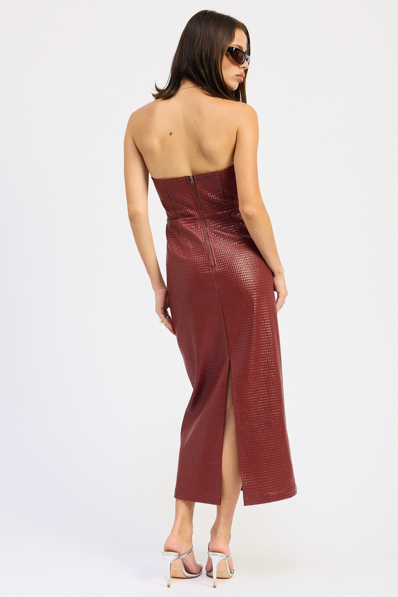 CHINTZ TEXTURED TUBE MIDI DRESS