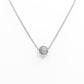 Slide Ball Pendant Silver Necklace