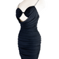 The Casey midi dress is the epitome of sophisticated glamor. It has adjustable shoulder straps, a zipper at the back, and underwire cups. Casey dress has a tight cut for a bodycon fit with draped skirt