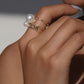 Gold Beads Pearls Statement Opening Ring