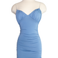 Ruched Sides With Rhinestone Mini Dress