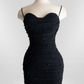 Emilia Pearl Mesh Ruched Sleeveless Bodycon Mini Dress