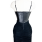 Ruched sides mini dress for cocktail and party