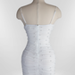 Emilia Pearl Mesh Ruched Sleeveless Bodycon Mini Dress