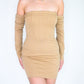 Front Cut Out Ruched Cami Dress
