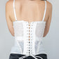 Two-piece lace-up back corset style top