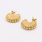 Stainless Steel Snail Conch Charm Chunky Stud Earring